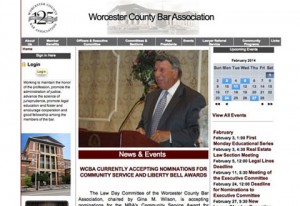 image of worcester county bar website